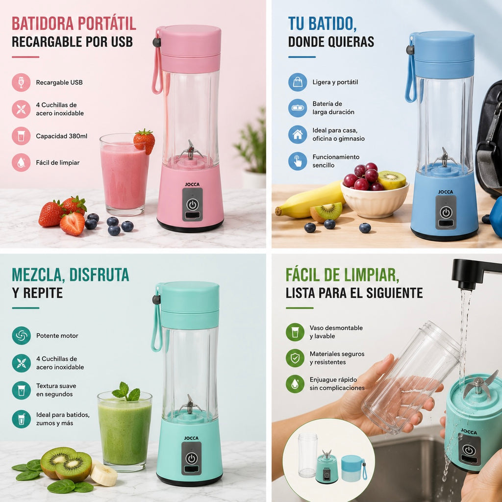 Batidora Portátil Recargable USB